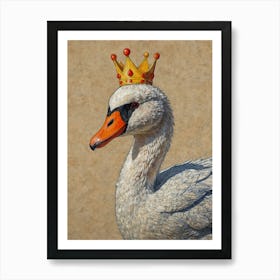 King Swan Art Print