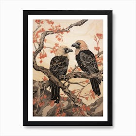 Art Nouveau Birds Poster Vulture 1 Art Print