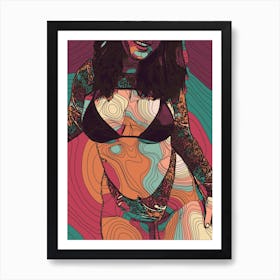 Abstract Sexy Woman 21 Art Print