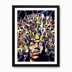 Jimi Hendrix 5 Art Print