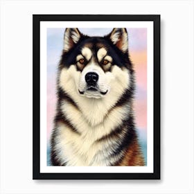 Alaskan Malamute Watercolour 4 Dog Art Print