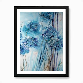 Blue Flowers Art Print