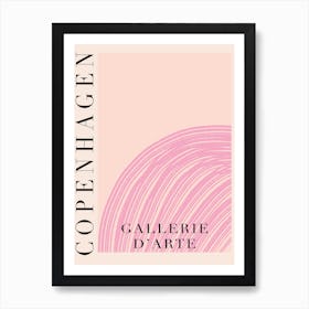 Copenhagen Abstract Pink Beige Art Print