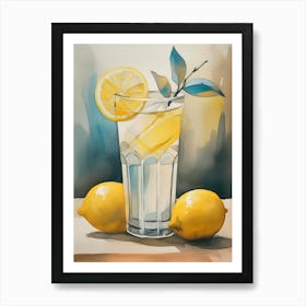 Delicious Cocktail Made With Lemon Juice And Vodka Art Print