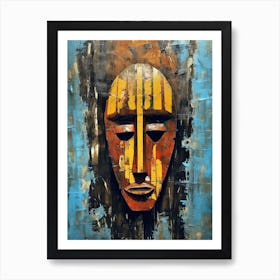 Tribal Whispers; Echoes Of Ancient Masks Art Print