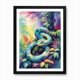 Snake In The Jungle 1 Art Print