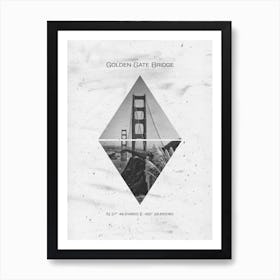 San Francisco Golden Gate Bridge Coordinates Art Print