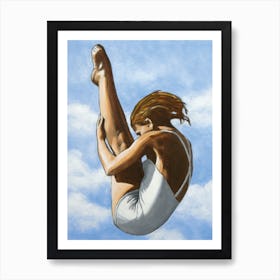 Woman High Diving Art Print