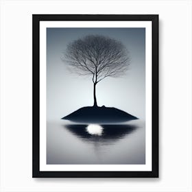 Lone Tree On An Island Art Print