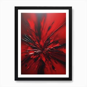 Abstract Red Painting Art Print