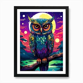 Colorful Owl 1 Art Print