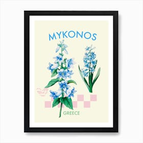 Mykonos Flower Poster Art Print