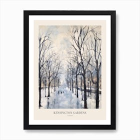 Winter City Park Poster Kensington Gardens London 3 Art Print