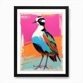 Andy Warhol Style Bird Lapwing 2 Art Print