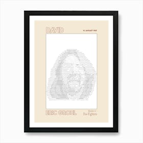 Famous People David Eric Grohl Member Of Foo Fighters – Dave Grohl (Ascii Art) Art Print