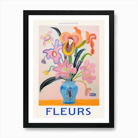French Flower Poster Monkey Orchid Art Print