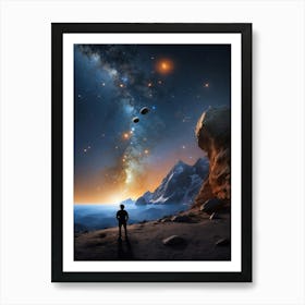 Man Standing In Space Art Print