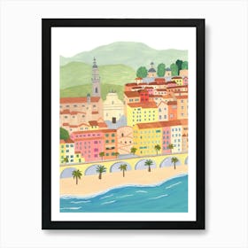 Menton, France Art Print