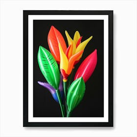 Bright Inflatable Flowers Heliconia 4 Art Print