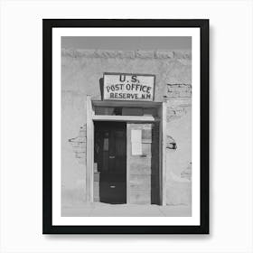 Entrance To Adobe Post Office At Reserve, New Mexico, Reserve Is The County Seat Of Catron County, A County Art Print