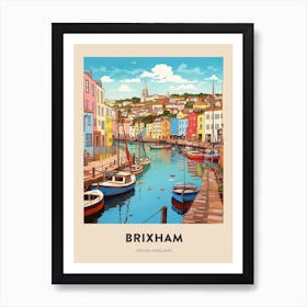 Devon Vintage Travel Poster Brixham 2 Art Print