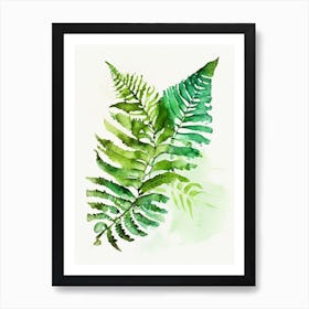 Upside Down Fern Watercolour Art Print