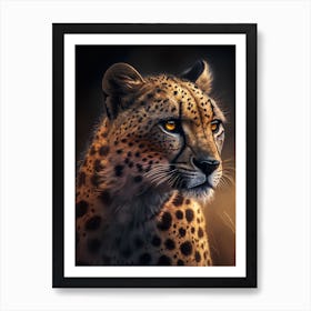 Cheetah Animals Portrait Art Print