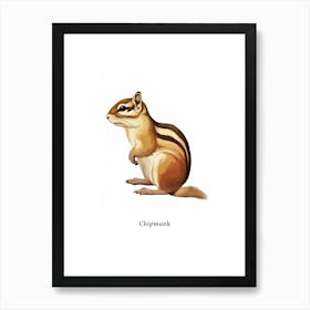 Chipmunk Kids Animal Poster Art Print
