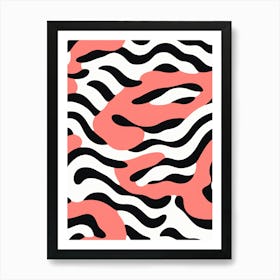 Pink Zebra Pattern Art Print