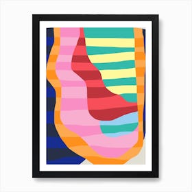 Abstract Stripe Minimal Collage 7 Art Print