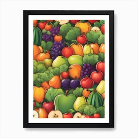 Fruit And Vegetables Art Print