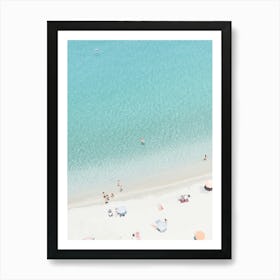 Aerial View Of A Beach In Italy 1 Art Print