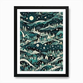 Christmas Village Art Print