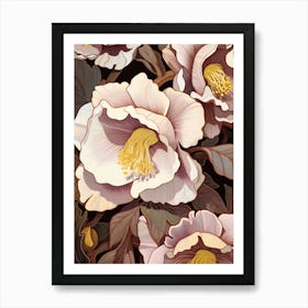 Hellebore 4 Flower Painting Art Print