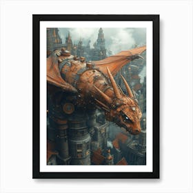 Steampunk Dragon Art Print