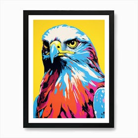 Andy Warhol Style Bird Red Tailed Hawk 1 Art Print