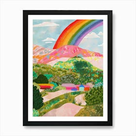 Rainbow Over Green Alaska Art Print