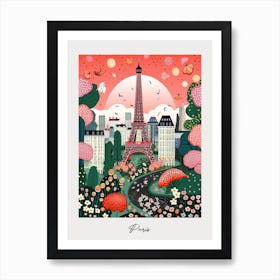 Poster Of Paris, Illustration In The Style Of Pop Art 4 Art Print