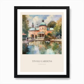 Tivoli Gardens Copenhagen Denmark 3 Vintage Cezanne Inspired Poster Art Print