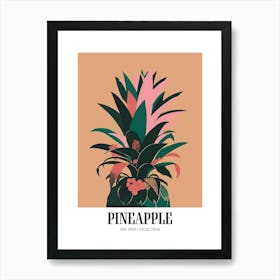 Pineapple Tree Colourful Illustration 3 Poster Art Print