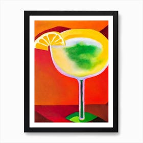 Frozen Margarita Paul Klee Inspired Abstract Cocktail Poster Art Print