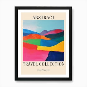 Abstract Travel Collection Poster Bosnia Herzegovina 4 Art Print