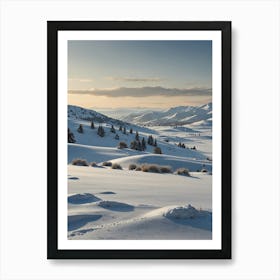 Landscape In The Snow Art Print