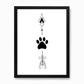 Dog Print Arrow Art Print