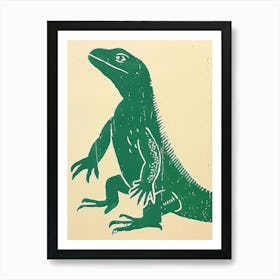 Jamaican Iguana Bold Block 2 Art Print