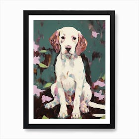 A Pointer Dog Painting, Impressionist 4 Art Print