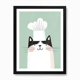 Cute Cat Chef Kids Art Poster