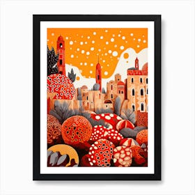 Siracusa, Italy, Illustration In The Style Of Pop Art 1 Art Print