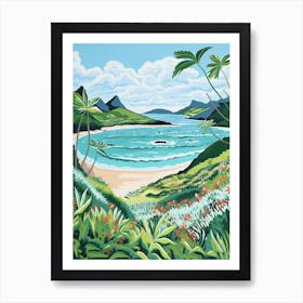 Anse De Grande, Salin, St Barts, Matisse And Rousseau Style 4 Art Print