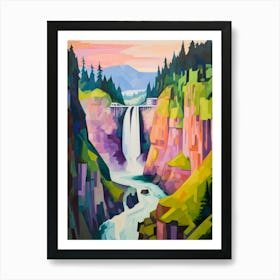 Snoqualmie Pass Retro Pop Art 3 Art Print